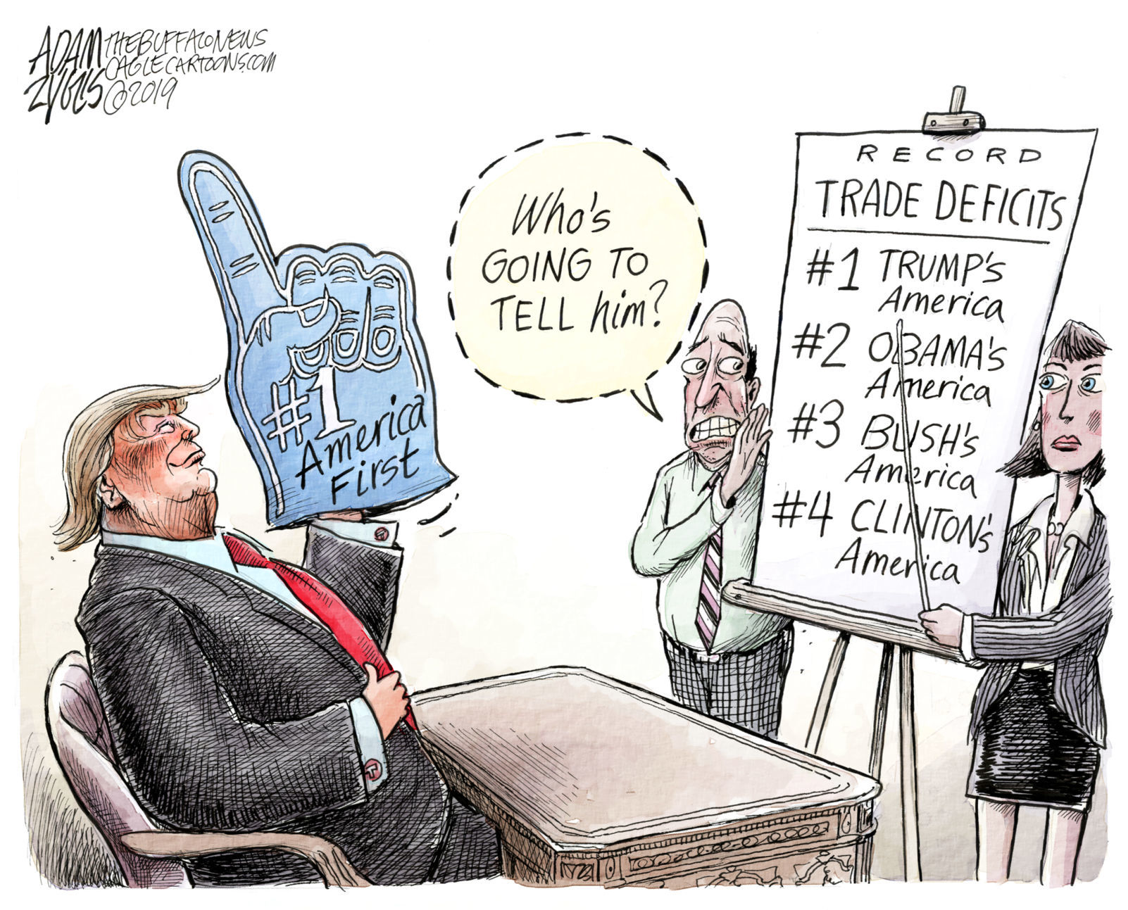 Trade deficit by Adam Zyglis, The Buffalo News